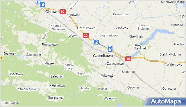 mapa Czernikowo, Czernikowo na mapie Targeo