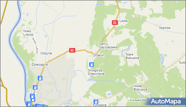 mapa Drzecin, Drzecin na mapie Targeo