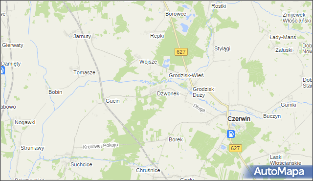 mapa Dzwonek, Dzwonek na mapie Targeo
