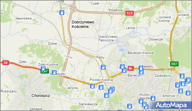 mapa Fasty, Fasty na mapie Targeo