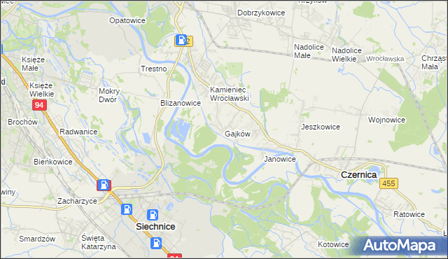 mapa Gajków, Gajków na mapie Targeo