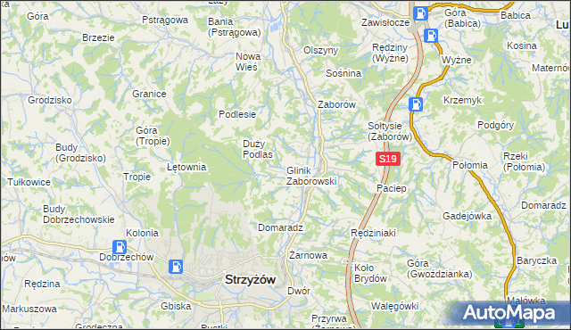 mapa Glinik Zaborowski, Glinik Zaborowski na mapie Targeo