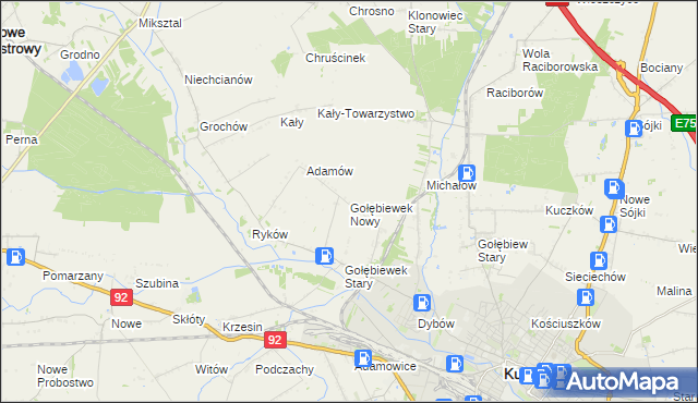 mapa Gołębiewek Nowy, Gołębiewek Nowy na mapie Targeo