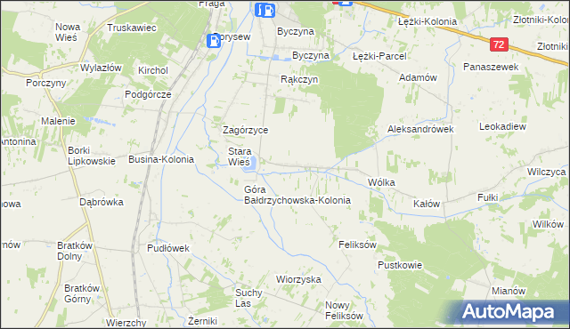 mapa Góra Bałdrzychowska, Góra Bałdrzychowska na mapie Targeo