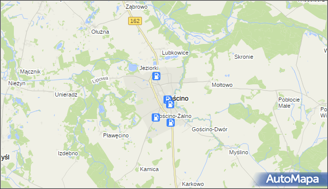 mapa Gościno, Gościno na mapie Targeo