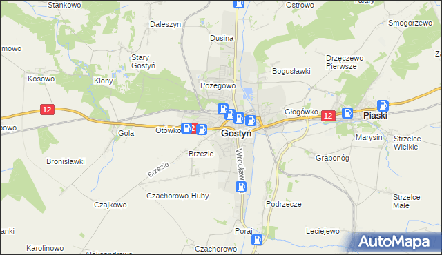 mapa Gostyń, Gostyń na mapie Targeo