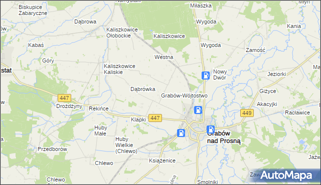 mapa Grabów-Wójtostwo, Grabów-Wójtostwo na mapie Targeo