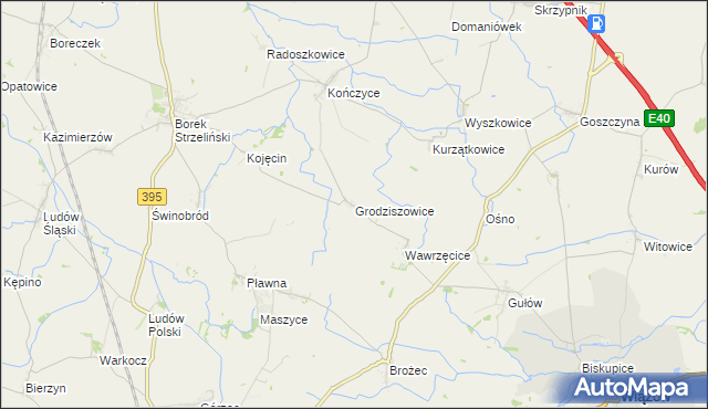 mapa Grodziszowice, Grodziszowice na mapie Targeo