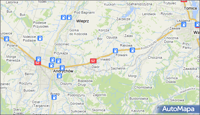 mapa Inwałd, Inwałd na mapie Targeo