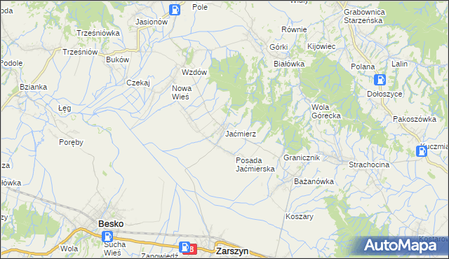 mapa Jaćmierz, Jaćmierz na mapie Targeo