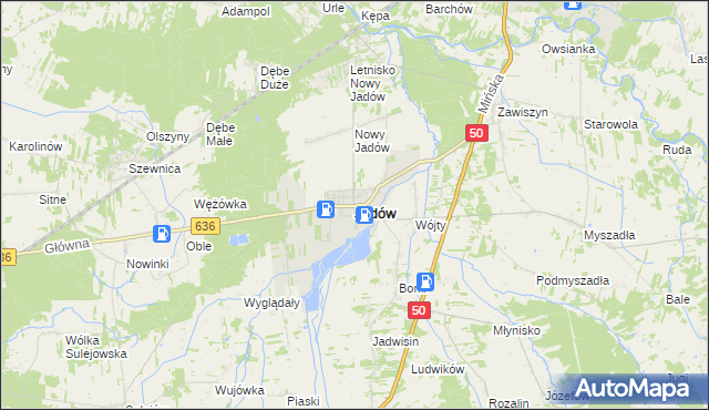 mapa Jadów, Jadów na mapie Targeo