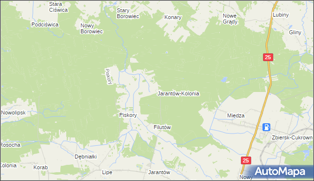 mapa Jarantów-Kolonia, Jarantów-Kolonia na mapie Targeo