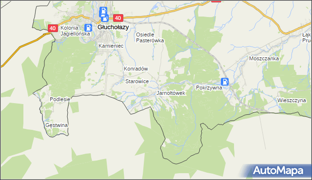 mapa Jarnołtówek, Jarnołtówek na mapie Targeo