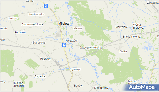 mapa Jaszczów-Kolonia, Jaszczów-Kolonia na mapie Targeo