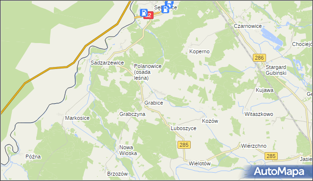 mapa Jazów, Jazów na mapie Targeo