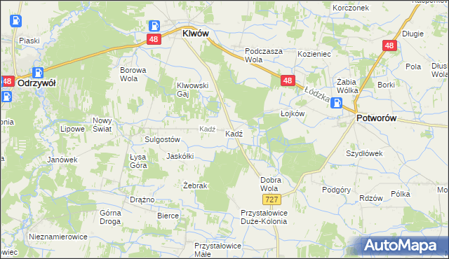 mapa Kadź, Kadź na mapie Targeo