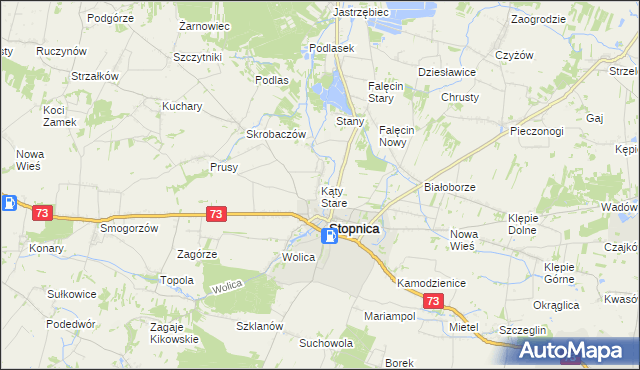 mapa Kąty Stare, Kąty Stare na mapie Targeo