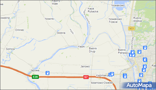 mapa Kępki gmina Nowy Dwór Gdański, Kępki gmina Nowy Dwór Gdański na mapie Targeo