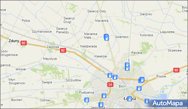 mapa Klewków, Klewków na mapie Targeo