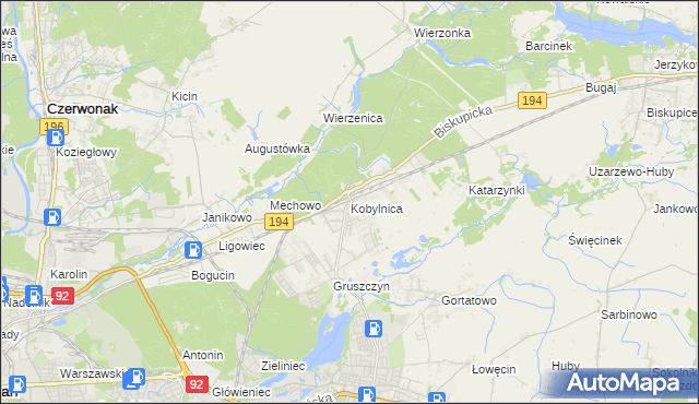 mapa Kobylnica gmina Swarzędz, Kobylnica gmina Swarzędz na mapie Targeo