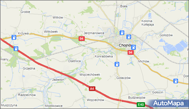 mapa Konradówka, Konradówka na mapie Targeo