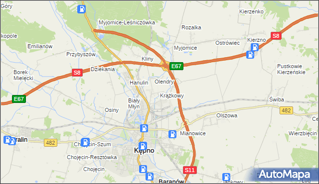 mapa Krążkowy, Krążkowy na mapie Targeo