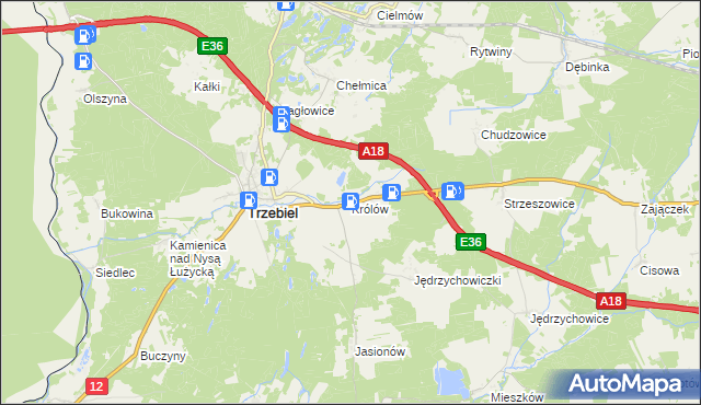 mapa Królów, Królów na mapie Targeo