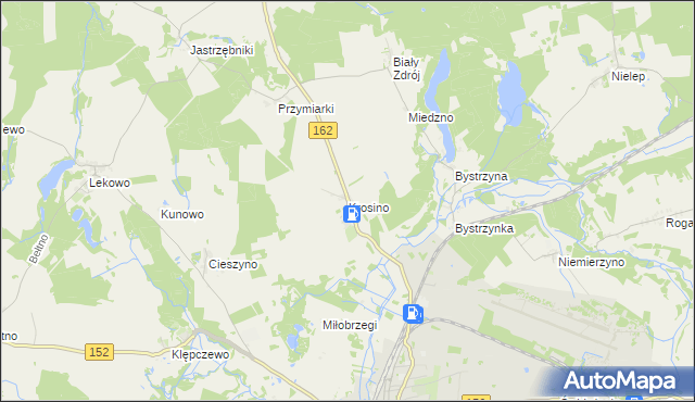 mapa Krosino gmina Świdwin, Krosino gmina Świdwin na mapie Targeo