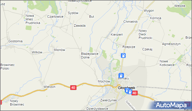 mapa Leśnik gmina Głogówek, Leśnik gmina Głogówek na mapie Targeo