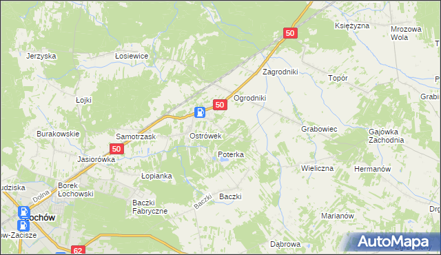 mapa Majdan gmina Łochów, Majdan gmina Łochów na mapie Targeo