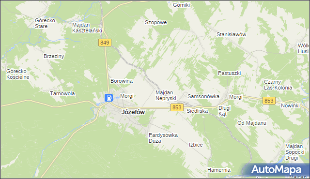 mapa Majdan Nepryski, Majdan Nepryski na mapie Targeo