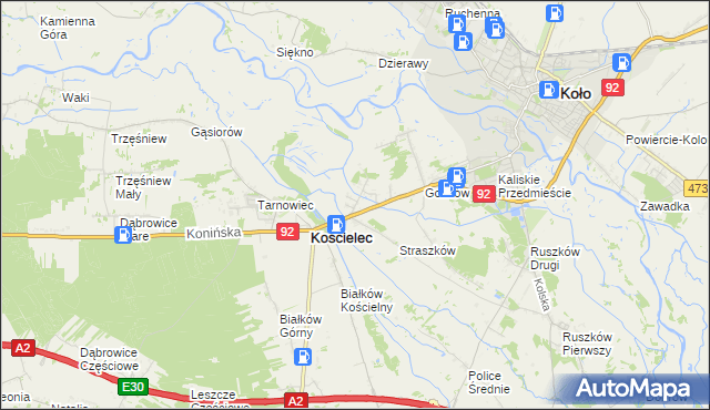 mapa Mariampol gmina Kościelec, Mariampol gmina Kościelec na mapie Targeo