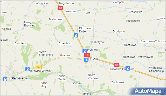 mapa Marychnów, Marychnów na mapie Targeo