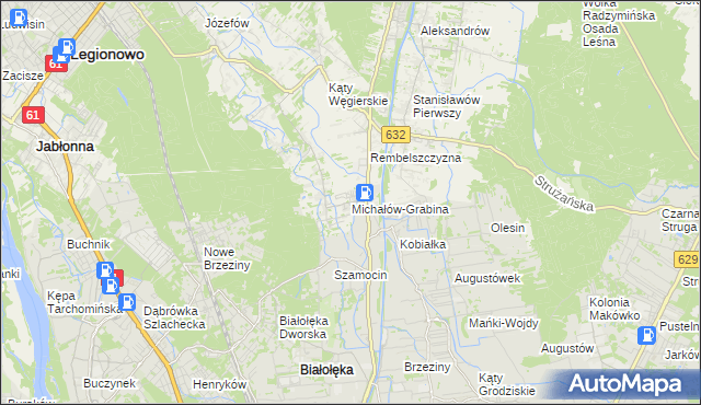 mapa Michałów-Grabina, Michałów-Grabina na mapie Targeo