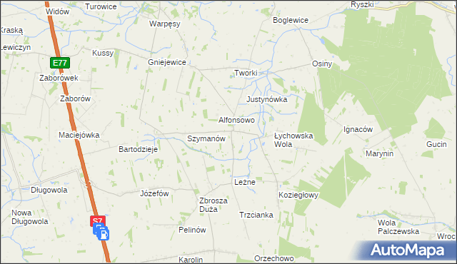 mapa Michałówka gmina Jasieniec, Michałówka gmina Jasieniec na mapie Targeo