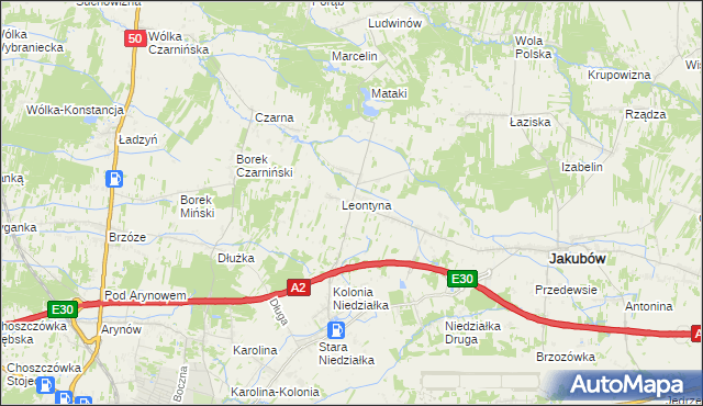 mapa Mistów, Mistów na mapie Targeo