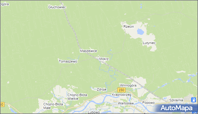 mapa Mokrz, Mokrz na mapie Targeo