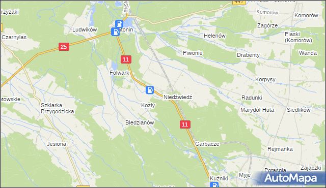 mapa Niedźwiedź gmina Ostrzeszów, Niedźwiedź gmina Ostrzeszów na mapie Targeo