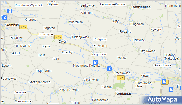 mapa Niegardów, Niegardów na mapie Targeo