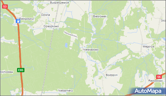 mapa Niewiadowo, Niewiadowo na mapie Targeo