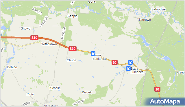 mapa Nowa Łubianka, Nowa Łubianka na mapie Targeo