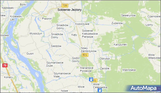 mapa Nowy Zambrzyków, Nowy Zambrzyków na mapie Targeo