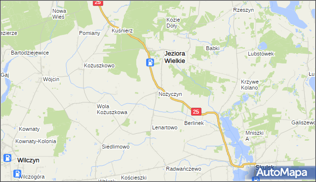 mapa Nożyczyn, Nożyczyn na mapie Targeo