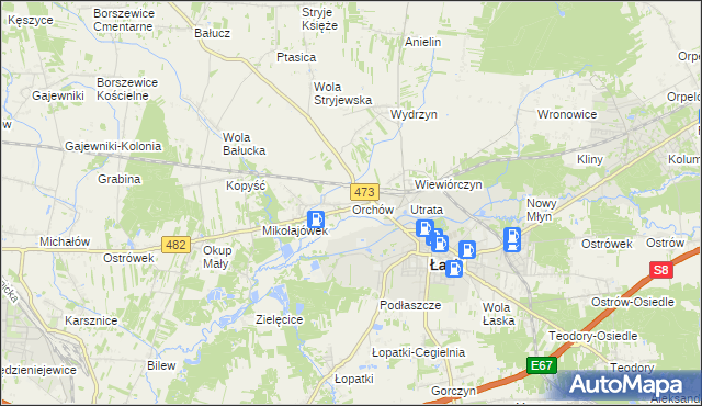 mapa Orchów, Orchów na mapie Targeo