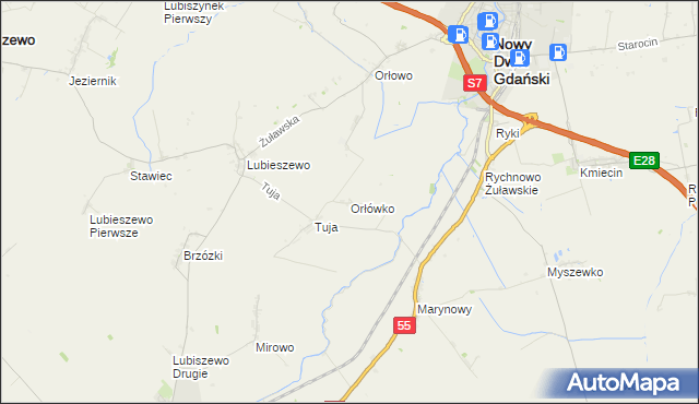 mapa Orłówko, Orłówko na mapie Targeo