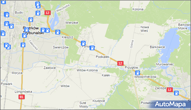 mapa Podkałek, Podkałek na mapie Targeo