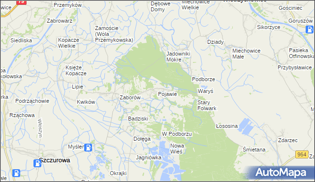 mapa Pojawie, Pojawie na mapie Targeo