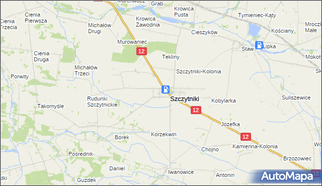 mapa Popów gmina Szczytniki, Popów gmina Szczytniki na mapie Targeo