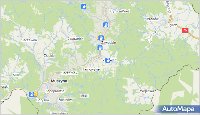 mapa Powroźnik, Powroźnik na mapie Targeo