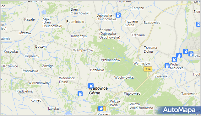 mapa Przebendów, Przebendów na mapie Targeo